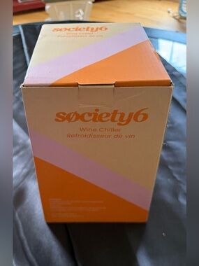 NIB Society 6 Mod Wine Chiller Double Wall Stainless Steel, 4.7” x 7.6”